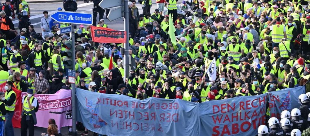 Quang cảnh cuộc biểu tình ở Đức. (Nguồn: DPA)