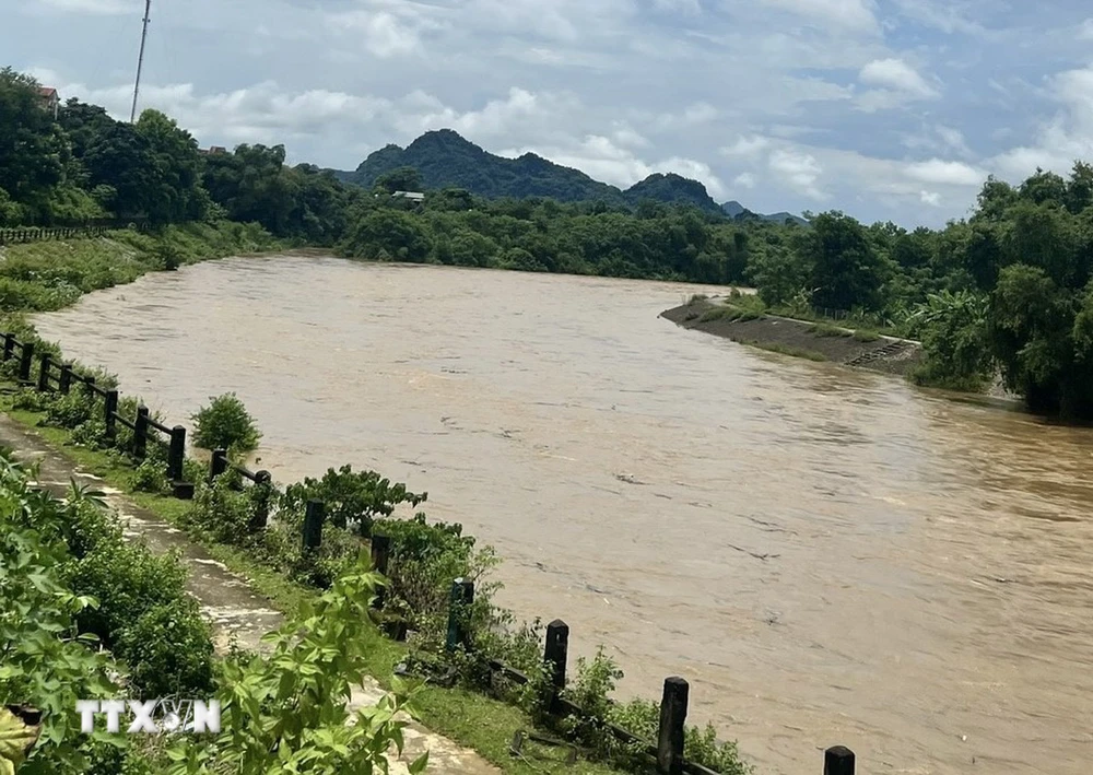 Lũ trên sông. (Ảnh minh họa. TTXVN phát)