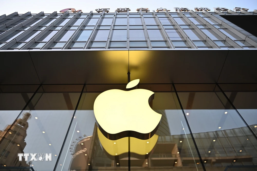 Biểu tượng Apple. (Ảnh: AFP/TTXVN)