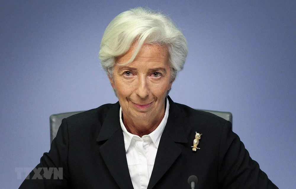 Chủ tịch Ngân hàng trung ương châu Âu (ECB), bà Christine Lagarde. (Ảnh: AFP/TTXVN) 