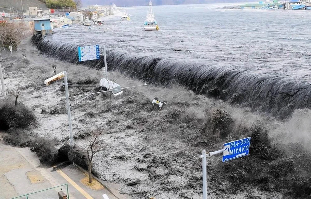 Hình ảnh Nhật Bản hứng chịu thảm họa động đất-sóng thần. (Nguồn: Getty Images) 