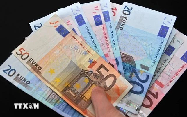 Đồng tiền euro. (Ảnh: AFP/TTXVN)