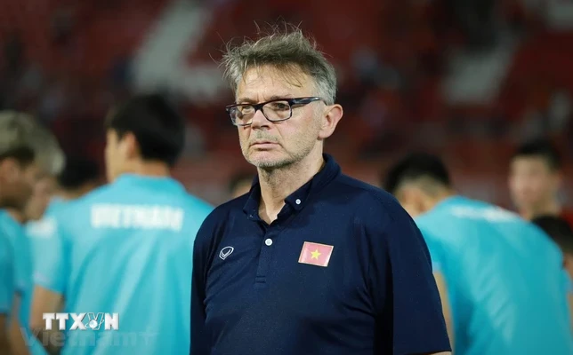 HLV Philippe Troussier. (Ảnh: Hoài Nam/Vietnam+) 