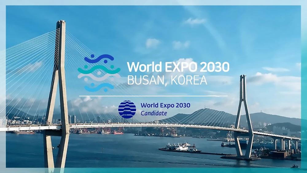 Thành phố Busan hiện đã sẵn sàng trong cuộc chạy đua giành quyền đăng cai triển lãm World Expo 2030.(Nguồn: Chụp màn hình)