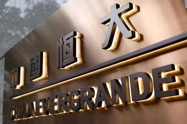 Logo tập đoàn Evergrande ở Trung Quốc. (Nguồn: AFP)