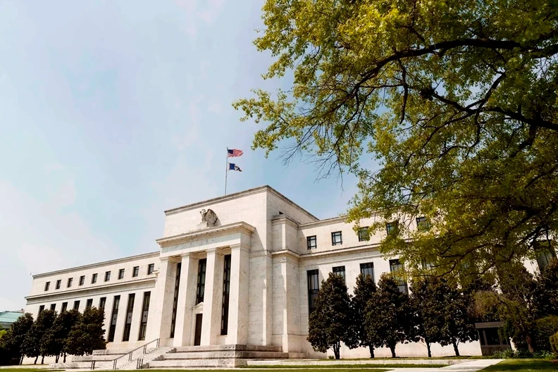 Trụ sở Cục Dự trữ liên bang Mỹ (Fed) ở Washington, D.C (Mỹ). (Ảnh: THX/TTXVN) 