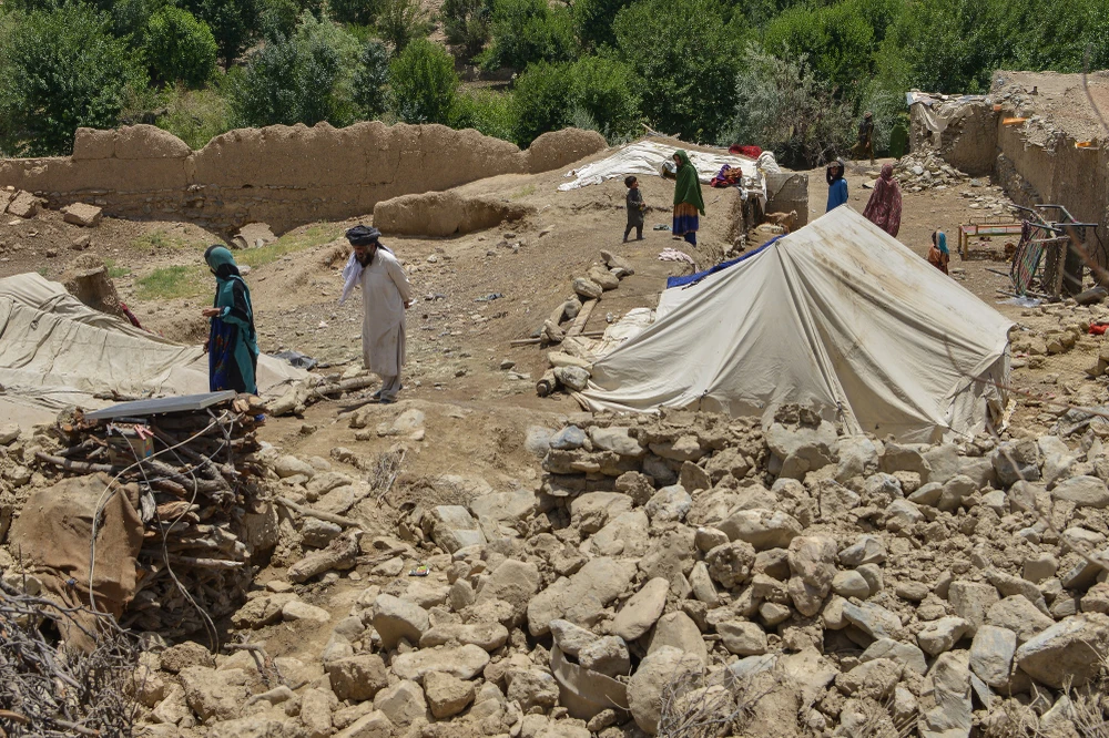 Lở đất ở Afghanistan. (Nguồn: AFP)