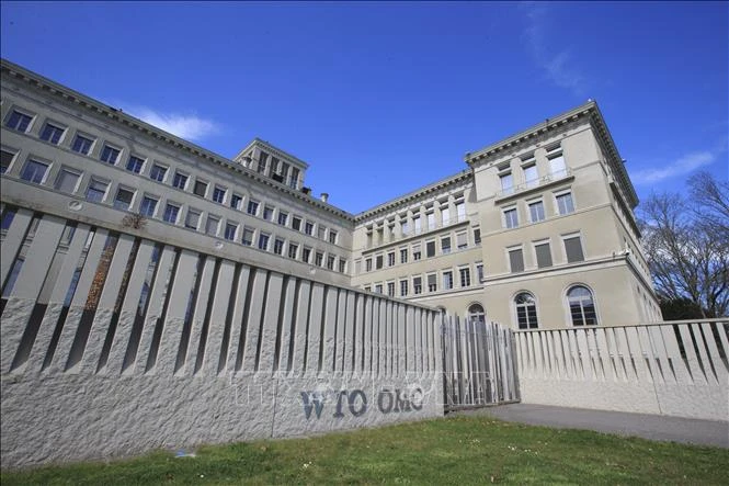 Trụ sở Tổ chức Thương mại thế giới (WTO) ở Geneva, Thụy Sĩ. (Ảnh: THX/TTXVN) 