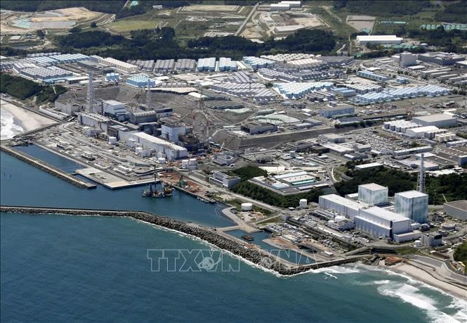 Toàn cảnh nhà máy điện hạt nhân Fukushima Daiichi ở tỉnh Fukushima, Nhật Bản. (Ảnh: Kyodo/TTXVN)