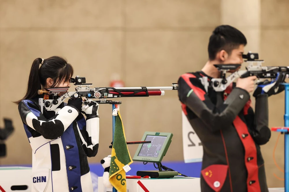 Hai Vận động viên Sheng Lihao và Huang Yutin. (Nguồn: China Daily)