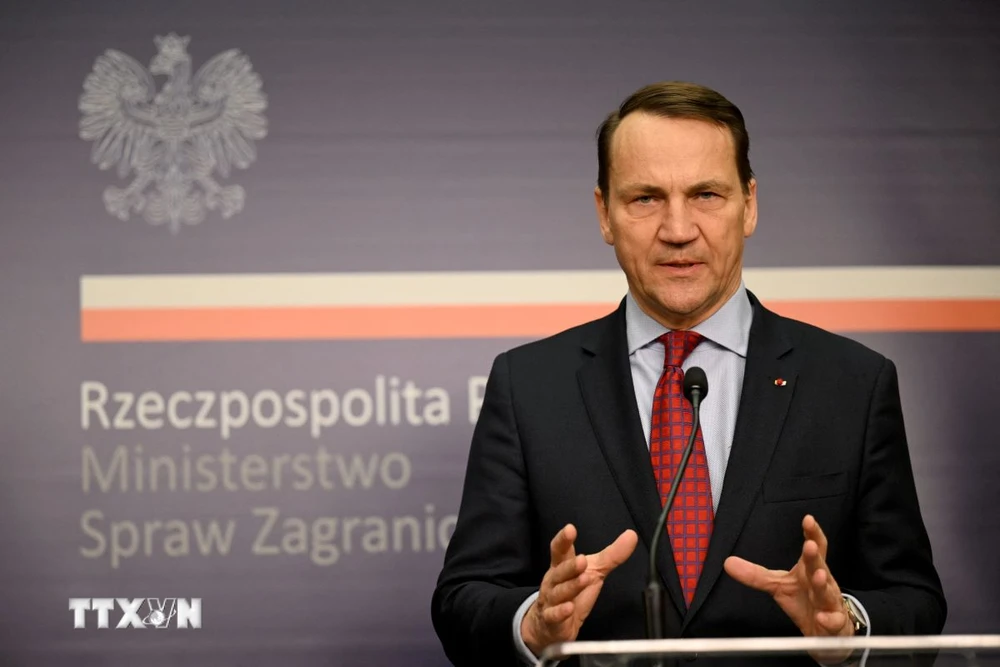 Ngoại trưởng Ba Lan Radoslaw Sikorski. (Ảnh: AFP/TTXVN) 