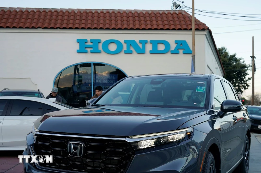 Tại một đại lý bán xe của Honda ở Burlingame, California (Mỹ) ngày 6/2/2024. (Ảnh: THX/TTXVN)