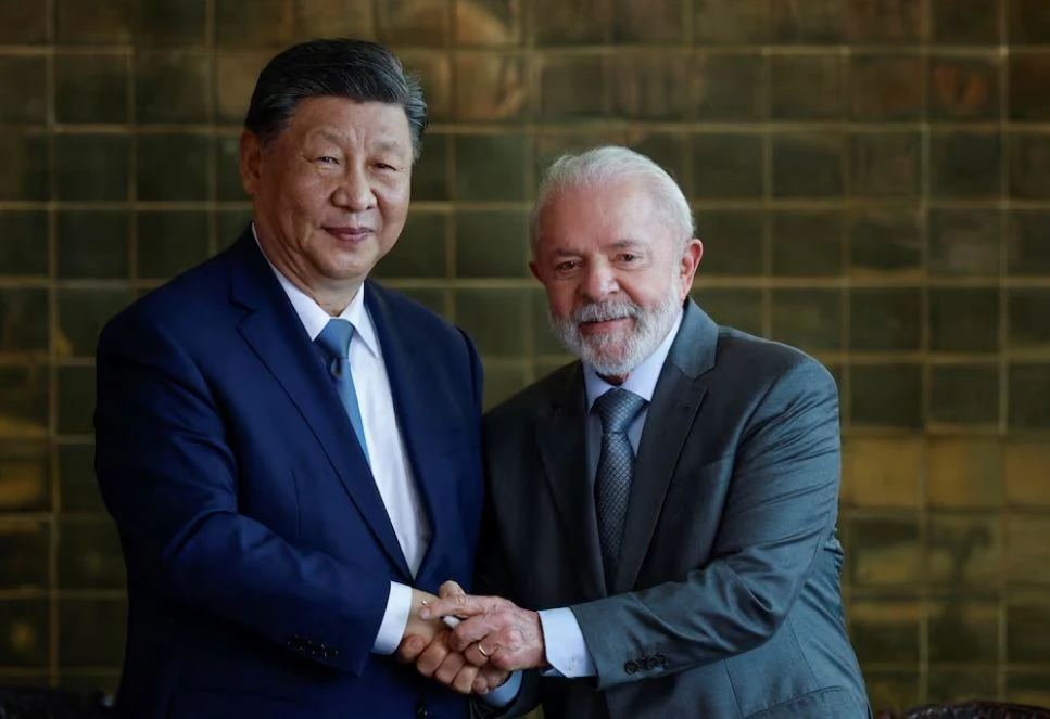 Tổng thống Brazil Luiz Inacio Lula da Silva và Chủ tịch Trung Quốc Tập Cận Bình. (Nguồn: Reuter)