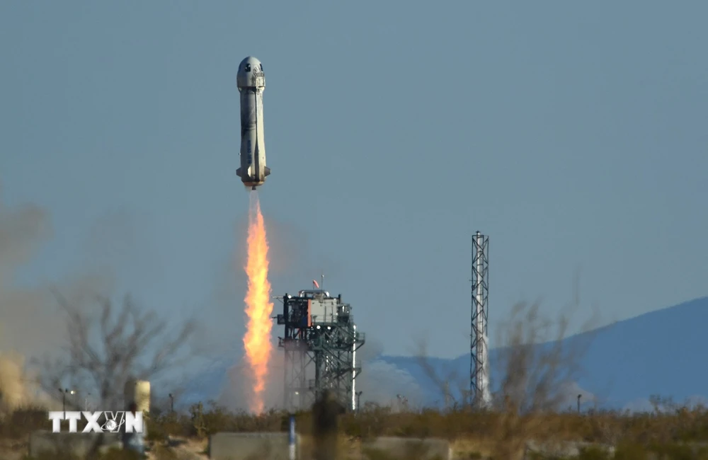 (Tư liệu) Tên lửa của Blue Origin.( Ảnh: AFP/TTXVN)