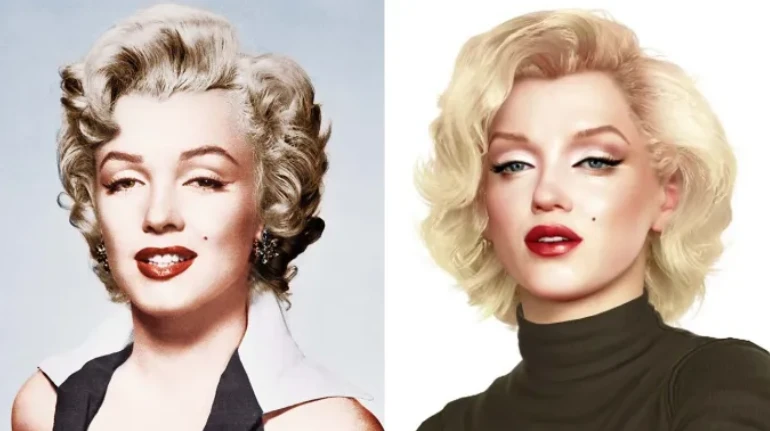 Marilyn Monroe (trái) và phiên bản kỹ thuật số Digital Marilyn. (Nguồn: The Hollywood Reporter)