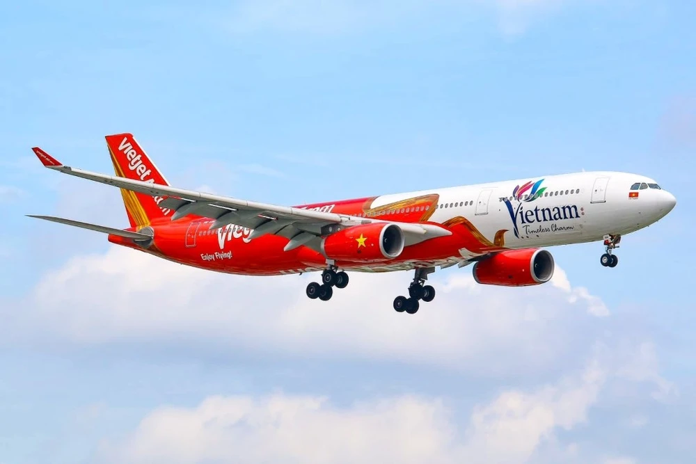 Kết quả tài chính sau kiểm toán cho thấy Vietjet đạt lợi nhuận vận tải hàng không tích cực trong năm ngoái. (Ảnh: TL/Vietnam+)