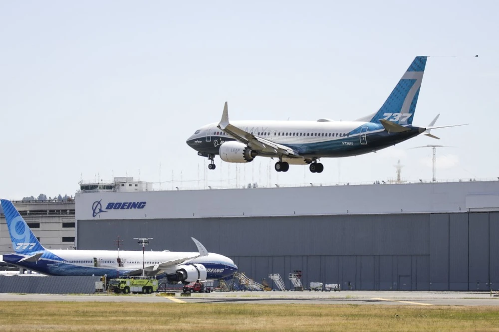 Boeing sẽ phải đưa ra kế hoạch khắc phục kiểm soát chất lượng vào tuần tới. (Ảnh: AFP/TTXVN)