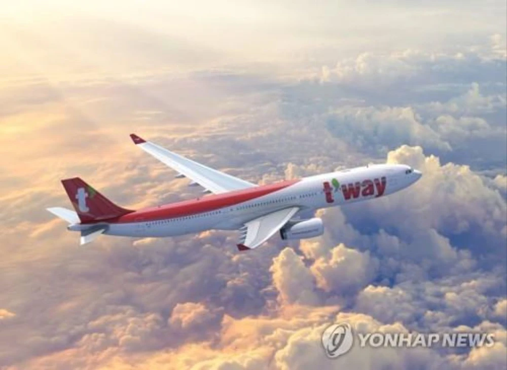 Một chiếc máy bay của T'way Air. (Nguồn: Yonhap)