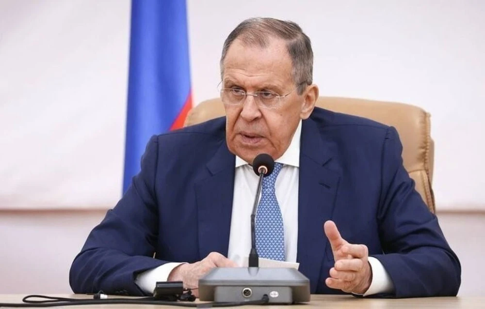 Ngoại trưởng Nga Sergei Lavrov phát biểu tại Moskva. (Ảnh: IRNA/TTXVN)