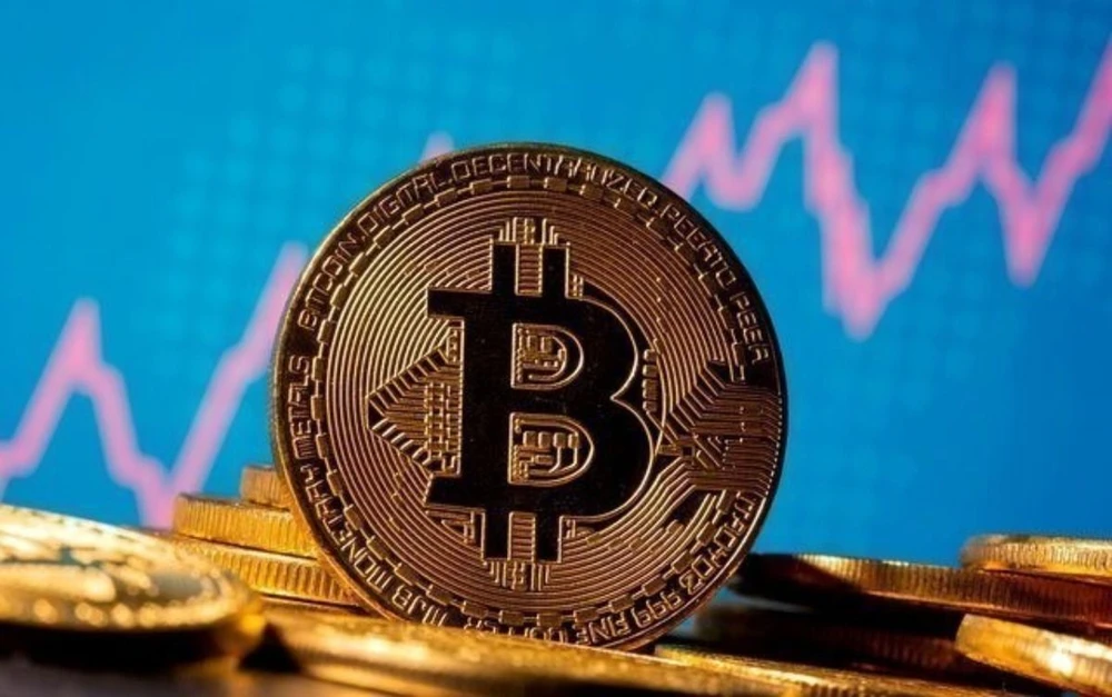 Hình ảnh minh họa đồng tiện điện tử bitcoin. (Ảnh: Reuters/TTXVN)