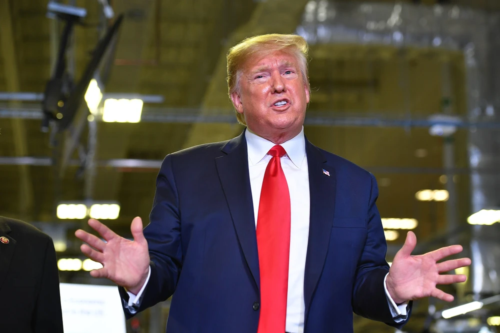 Tổng thống Mỹ Donald Trump phát biểu tại Austin, Texas, Mỹ, ngày 20/11/2019. (Nguồn: AFP/TTXVN)