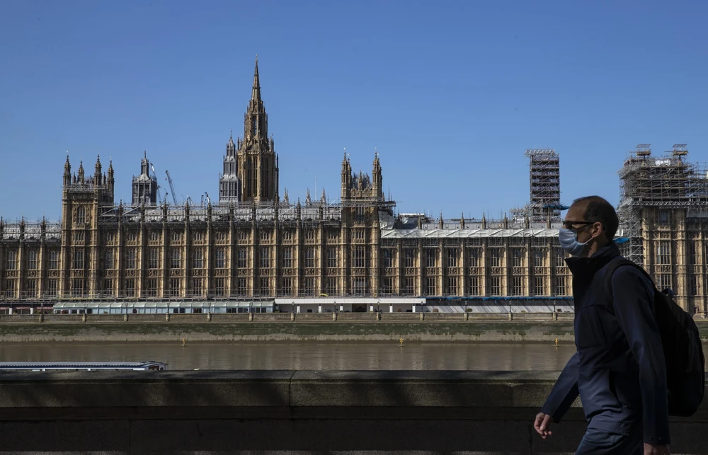 Cảnh vắng lặng tại London, Anh khi lệnh giãn cách xã hội được áp đặt nhằm ngăn dịch COVID-19 lây lan, ngày 15/4/2020. (Nguồn: THX/TTXVN)