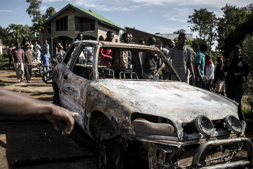 Ảnh tư liệu: Hiện trường một vụ tấn công tại Beni, Cộng hòa Dân chủ Congo. (Nguồn: AFP/ TTXVN)
