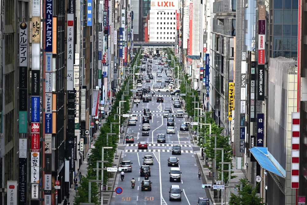 Quang cảnh một đại lộ ở Tokyo, Nhật Bản ngày 25/5/2020. (Nguồn: AFP/TTXVN)
