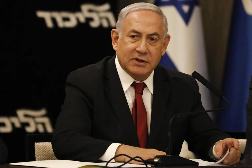 Trong ảnh: Thủ tướng Israel Benjamin Netanyahu phát biểu tại cuộc họp của đảng Likud ở Jerusalem ngày 18/9/2019. (Nguồn: AFP/TTXVN)
