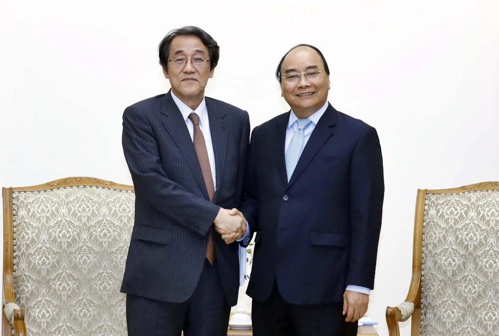 Thủ tướng Nguyễn Xuân Phúc tiếp Đại sứ Nhật Bản Kunio Umeda. (Ảnh: Thống Nhất/TTXVN)