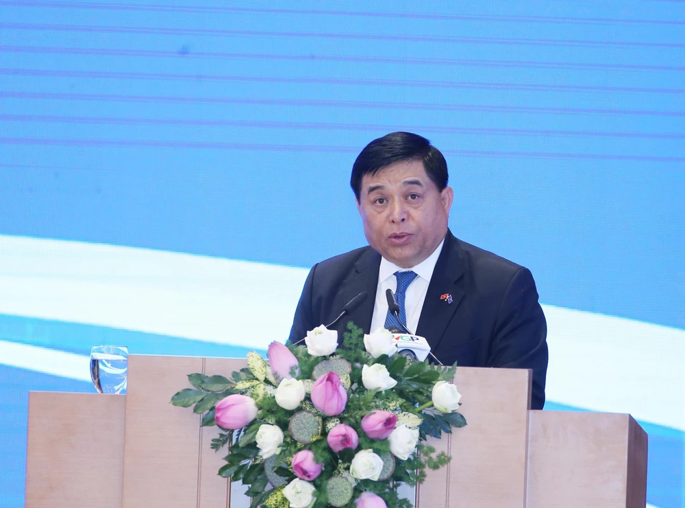 Bộ trưởng Bộ Kế hoạch và Đầu tư Nguyễn Chí Dũng phát biểu. (Ảnh: Lâm Khánh/TTXVN)