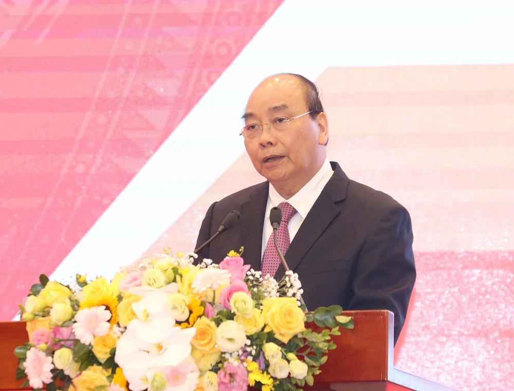 Thủ tướng Chính phủ Nguyễn Xuân Phúc phát biểu chỉ đạo hội nghị. (Ảnh: Phương Hoa/TTXVN)