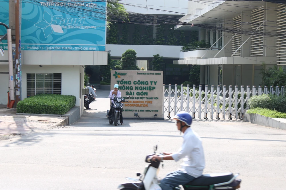 Trụ sở SAGRI, nơi xảy ra những sai phạm trong việc cho thuê đất công sai quy định. (Ảnh: Trần Xuân Tình/TTXVN)