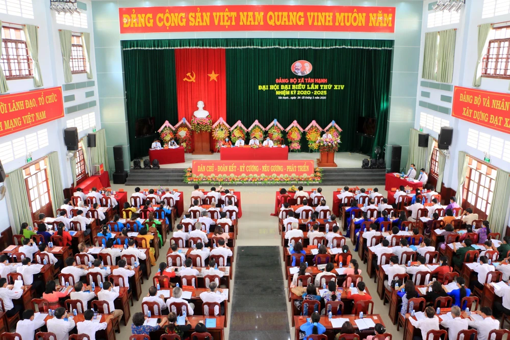 Vĩnh Long tổ chức Đại hội điểm Đảng bộ xã Tân Hạnh, huyện Long Hồ. (Ảnh: Phạm Minh Tuấn/TTXVN)