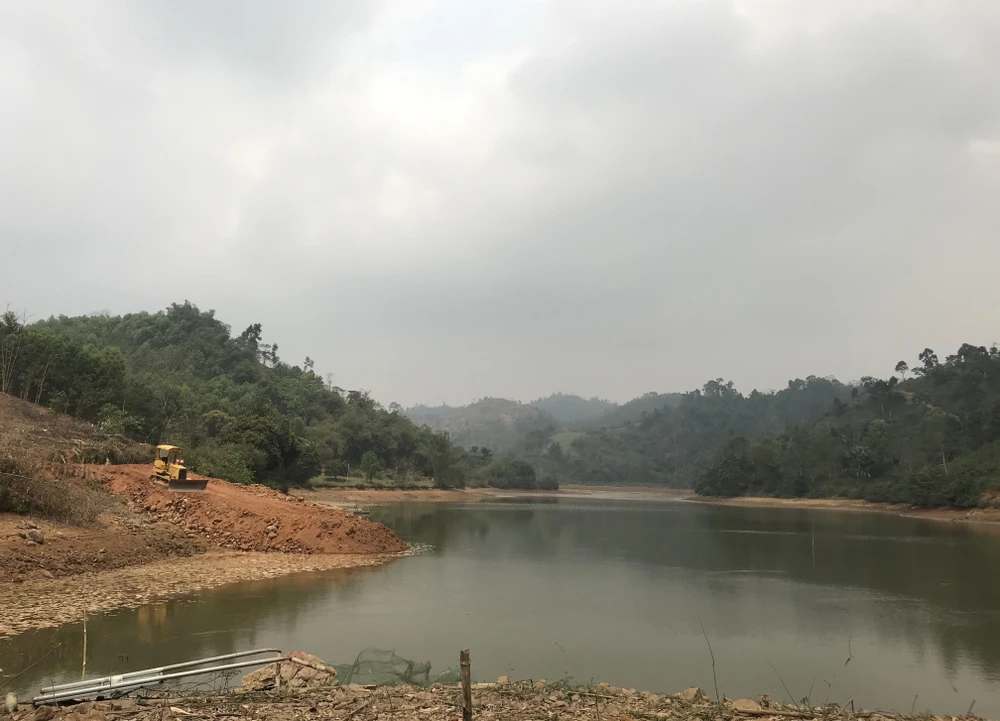 Công trình hồ Làng Át cung cấp nước sinh hoạt cho hơn 10.000 khẩu thị trấn Yên Thế, huyện Lục Yên, tỉnh Yên Bái được nâng cấp, xây dựng lại. (Ảnh: Đức Tưởng/TTXVN)