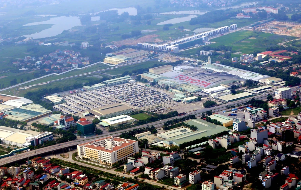 Toàn cảnh nhà máy Công ty Toyota Việt Nam tại thành phố Phúc Yên (Vĩnh Phúc). (Ảnh: Danh Lam/TTXVN)