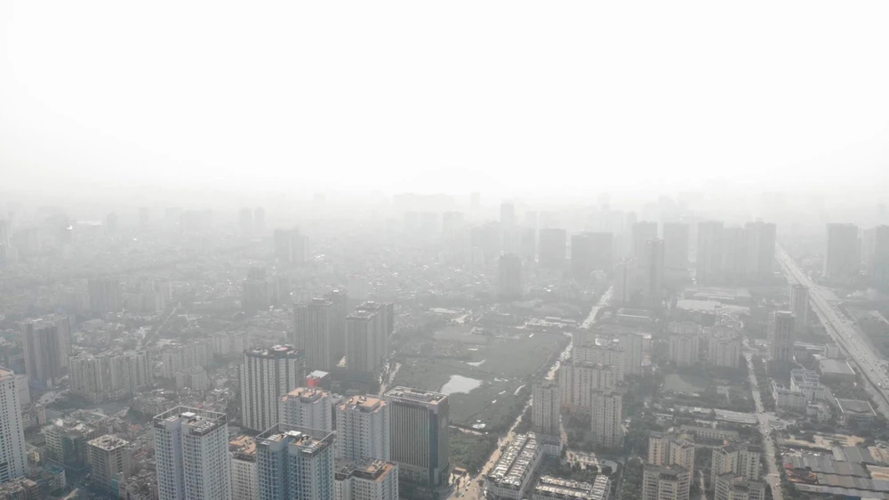 Ô nhiễm không khí tại Hà Nội. (Ảnh: TTXVN)