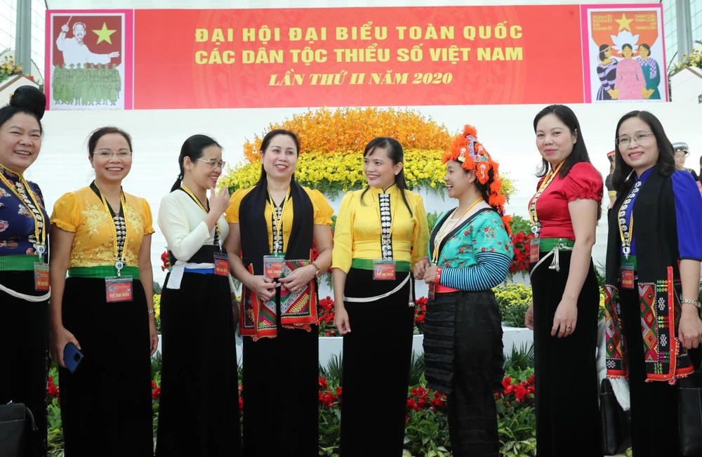 Các đại biểu dự Đại hội đại biểu toàn quốc các dân tộc thiểu số Việt Nam lần thứ II năm 2020. (Ảnh: TTXVN)