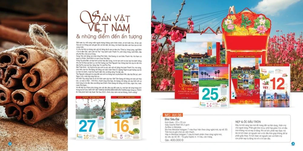 Bloc 'Sản vật Việt Nam và những điểm đến ấn tượng'. (Nguồn: anhaocalendar.net)