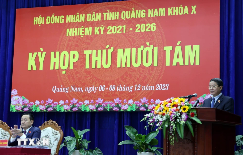 Phó Chủ tịch Quốc hội Nguyễn Đức Hải phát biểu tại Kỳ họp. (Ảnh Trần Tĩnh/TTXVN)