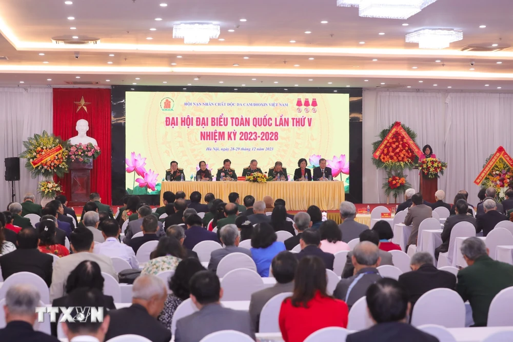Đại hội V Hội Nạn nhân Chất độc Da cam/Dioxin Việt Nam. (Ảnh: TTXVN)