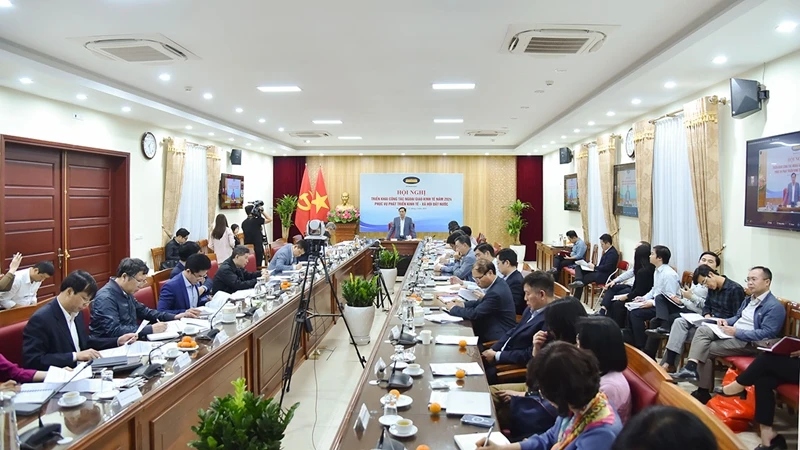 Bộ trưởng Ngoại giao Bùi Thanh Sơn chủ trì hội nghị triển khai công tác ngoại giao kinh tế năm 2024. (Nguồn: Báo Điện tử Đảng Cộng sản Việt Nam)