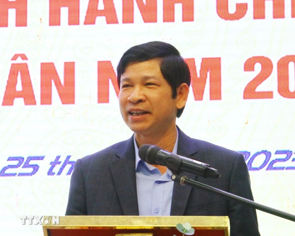 Phó Chủ tịch UBND tỉnh Quảng Bình Hồ An Phong. (Ảnh: Tá Chuyên/TTXVN)