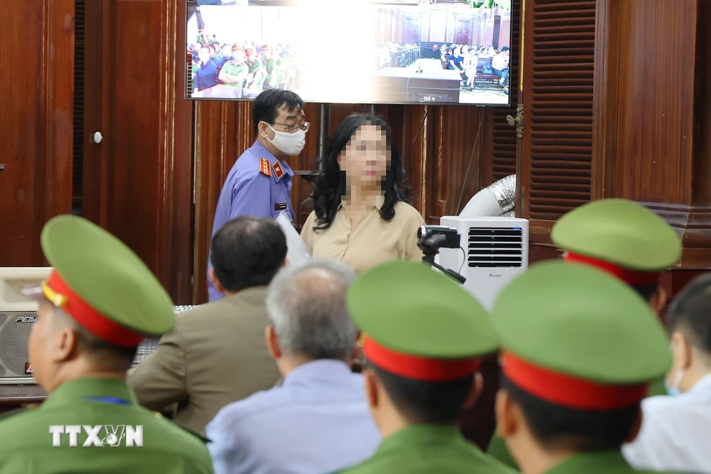Bị cáo Trương Mỹ Lan tại phiên tòa ngày 19/3. (Ảnh: Thanh Vũ/TTXVN)