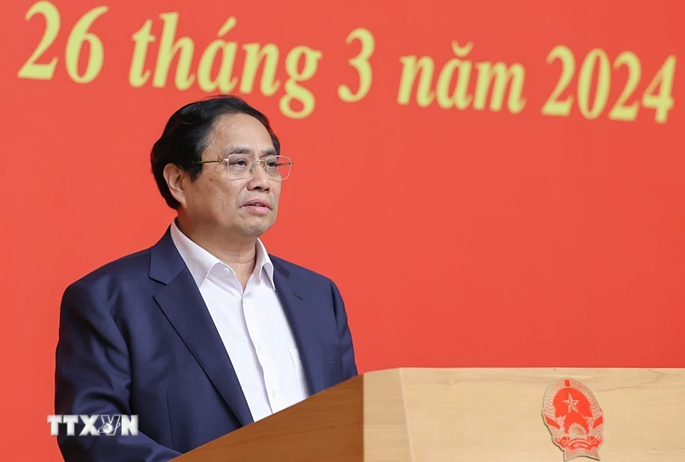 Thủ tướng Phạm Minh Chính chủ trì phiên họp thứ hai. (Ảnh: Dương Giang/TTXVN)
