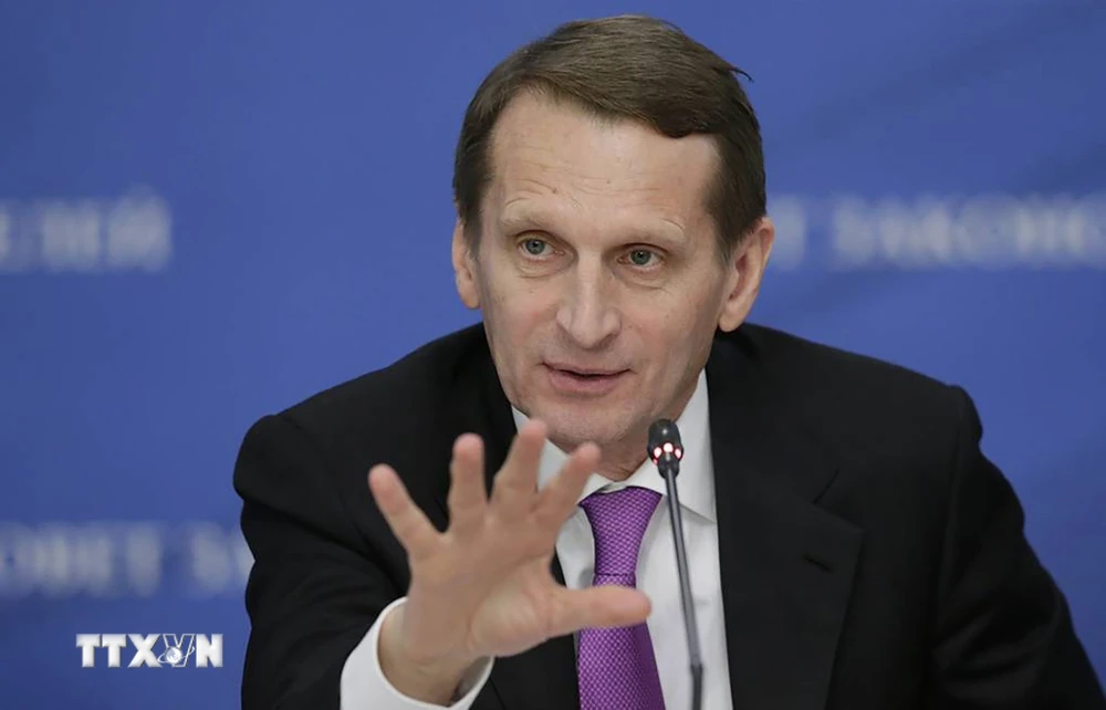 Giám đốc Cục Tình báo Đối ngoại Nga Sergei E. Naryshkin. (Ảnh: TASS/TTXVN)