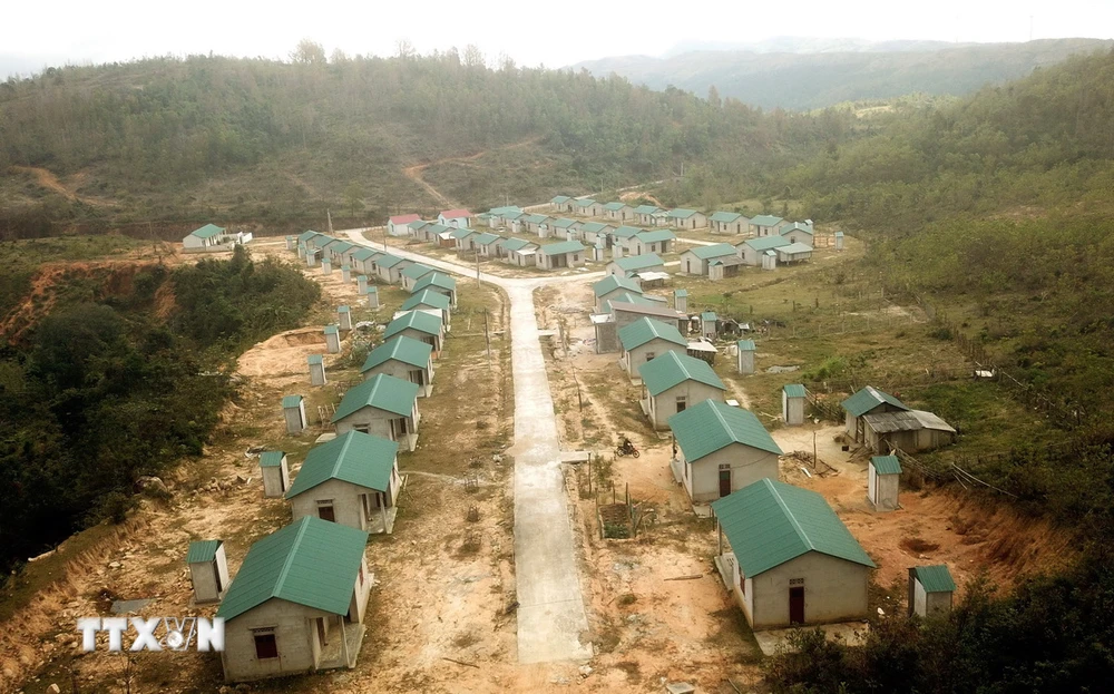 Khu tái định cư Raly-Rào chỉ có 2 hộ dân đến ở, gây lãng phí lớn. (Ảnh: Nguyên Linh/TTXVN)