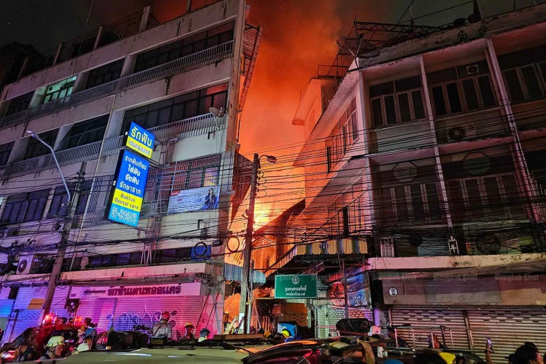 Hiện trường vụ cháy. (Nguồn: Bangkok Post)