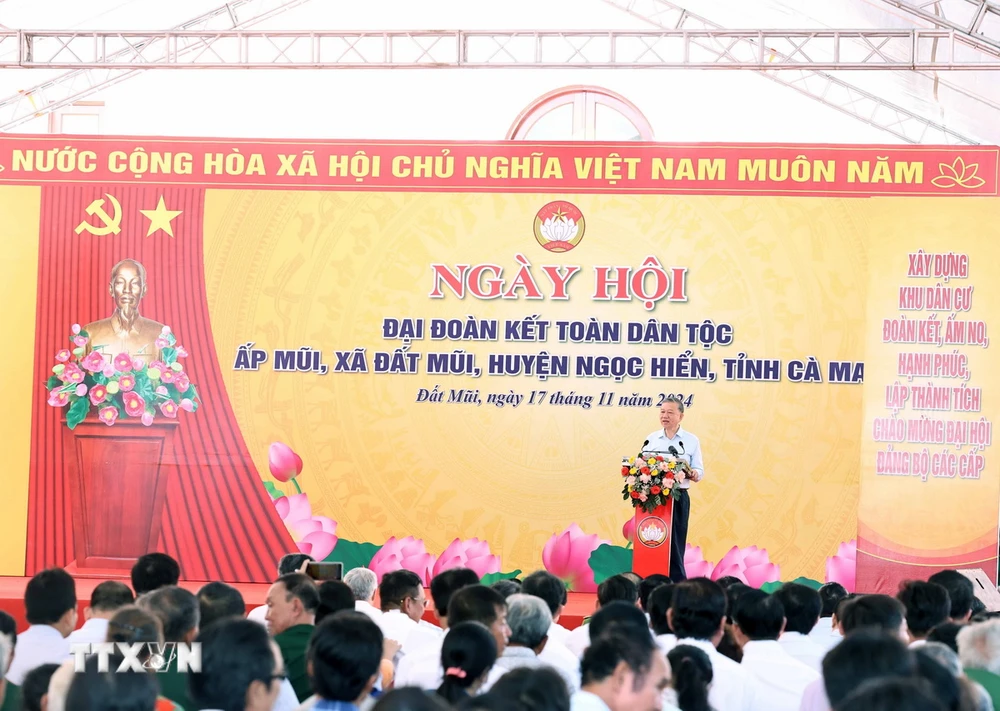 Tổng Bí thư Tô Lâm dự Ngày hội Đại đoàn kết dân tại ấp Mũi, xã Đất Mũi (Cà Mau)- Ảnh 3.