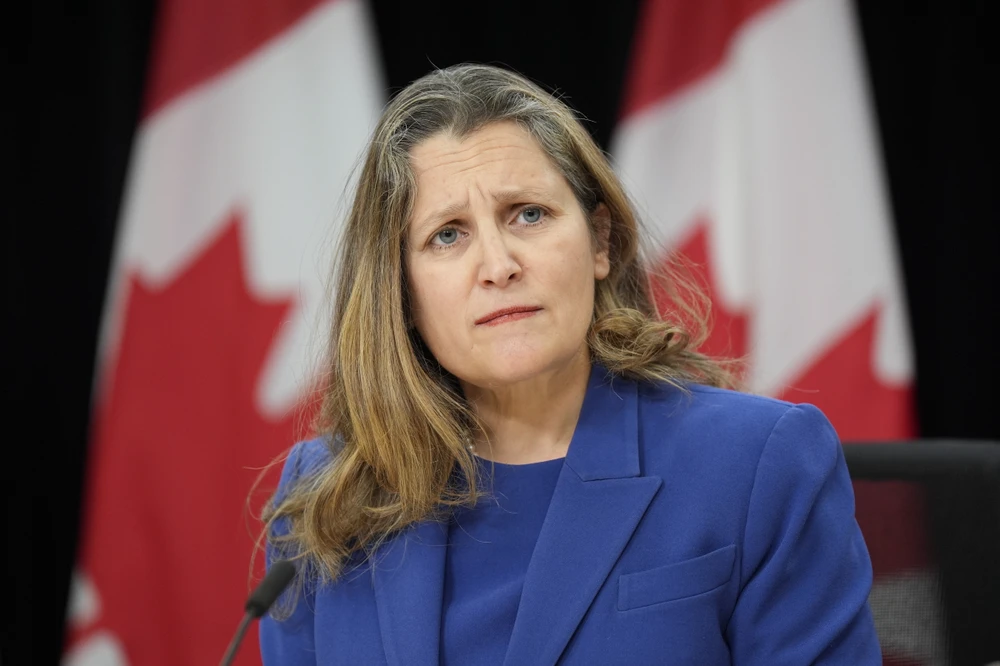 Phó Thủ tướng, Bộ trưởng Tài chính Canada Chrystia Freeland. (Nguồn: National Observer)